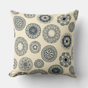 Coussin crème spot mandala cirque