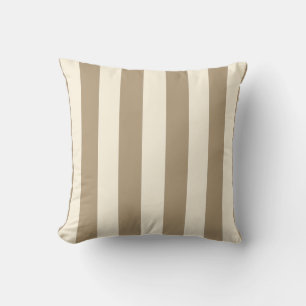 Coussin Crème Tofu Khaki Oyster Stripe
