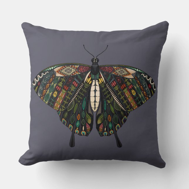 Coussin crépuscule de papillon (Recto)