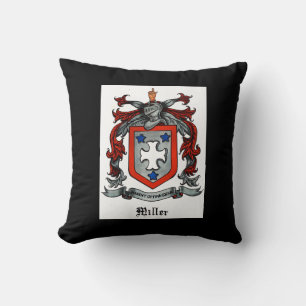 Coussin Crest de la famille Miller THROW PILLOW