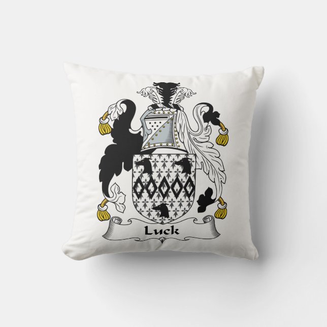 Coussin Crête de famille de chance (Recto)