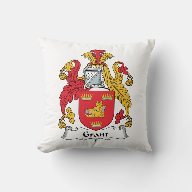 Coussin Crête de famille de Grant (Recto)