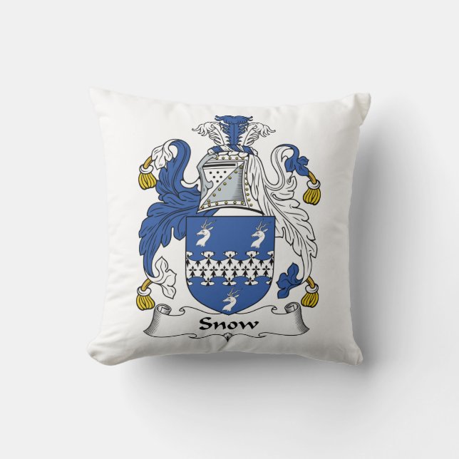 Coussin Crête de famille de neige (Recto)