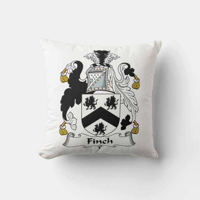 Coussin Crête de famille de pinson (Recto)
