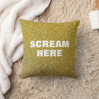 Coussin Cri ici avec Gold Sparkle