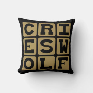 Coussin Crie au Loup, Sonne l'Alarme