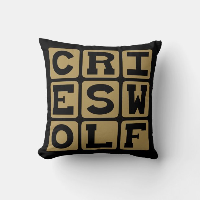 Coussin Crie au Loup, Sonne l'Alarme (Recto)