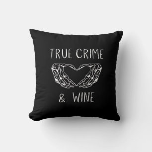 Coussin Crime Et Vin Squelette Mains