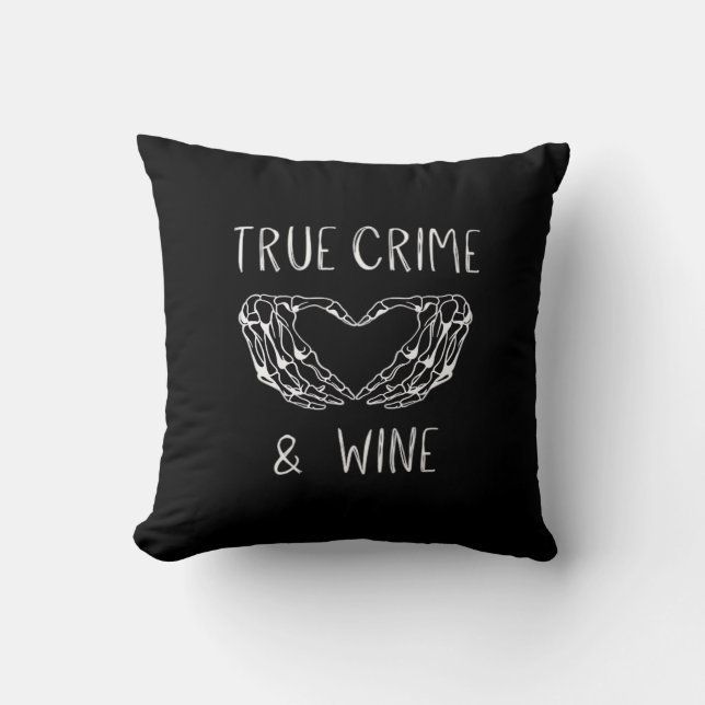 Coussin Crime Et Vin Squelette Mains (Recto)