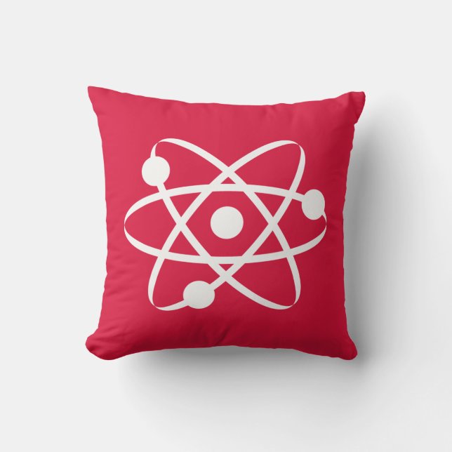 Coussin Crimson Red Atom (Recto)