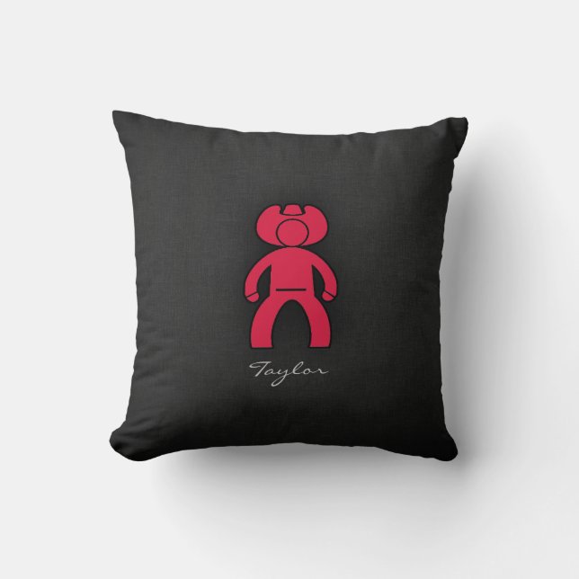 Coussin Crimson Red Cowboy (Recto)