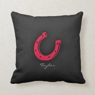 Coussin Crimson Red Horseshoe