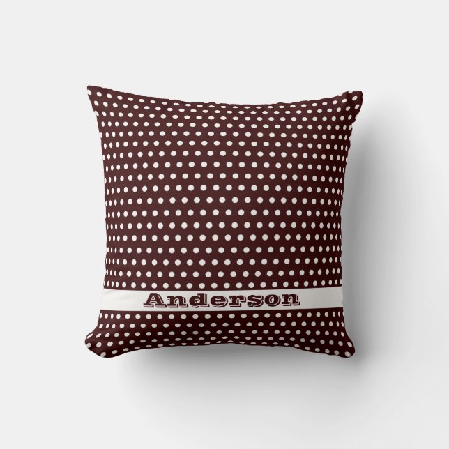 Coussin Crisp White Polkadot Motif (Recto)