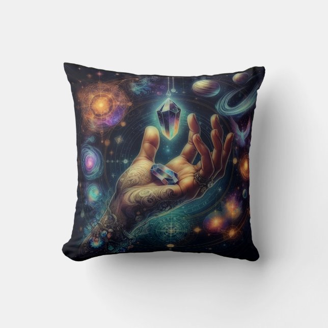 Coussin Cristal Céleste dans la galaxie Spacy de la paume (Recto)