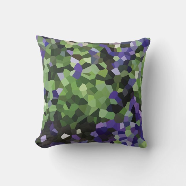 Coussin Cristal de Lavande Géométrique (Recto)