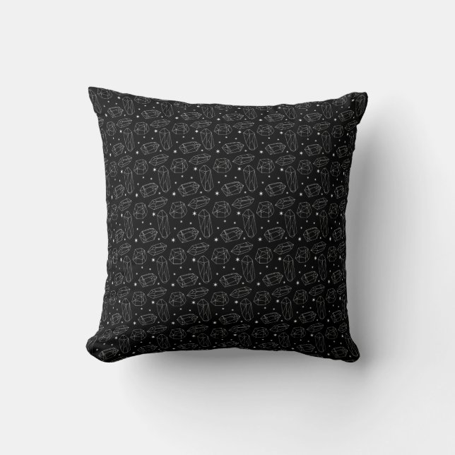 Coussin cristaux blancs noirs (Recto)