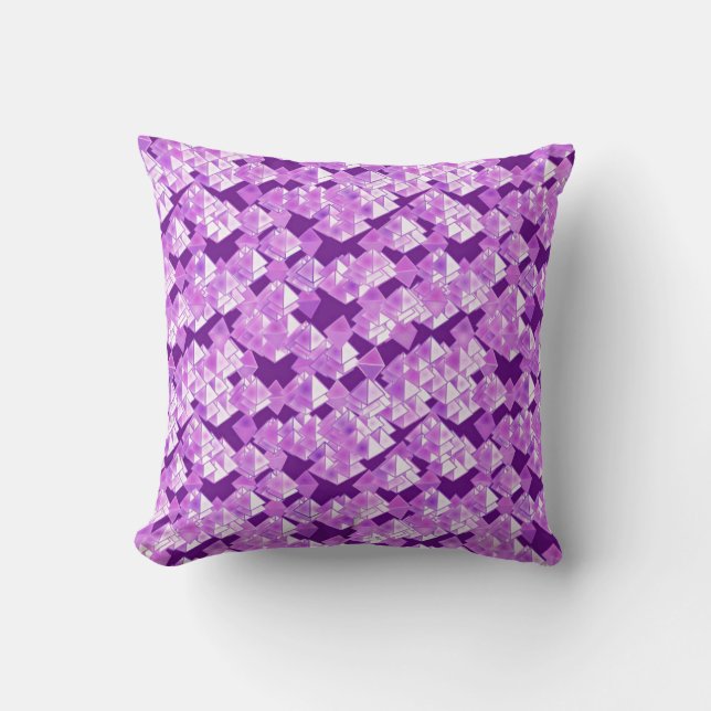 Coussin cristaux pyramidaux, violets (Recto)