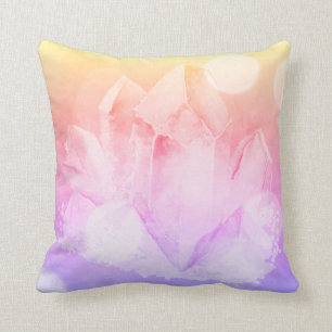 Coussin Cristaux quartz rose et lavande de Faux de *~*