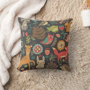 Coussin Critère de bois Art populaire Jeu d'oreiller