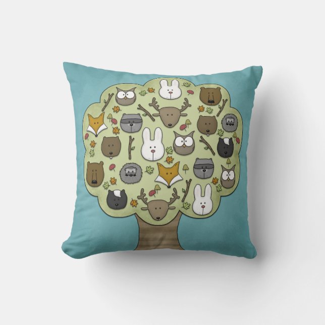 Coussin Critère des bois - Meilleurs amis forestiers (Recto)