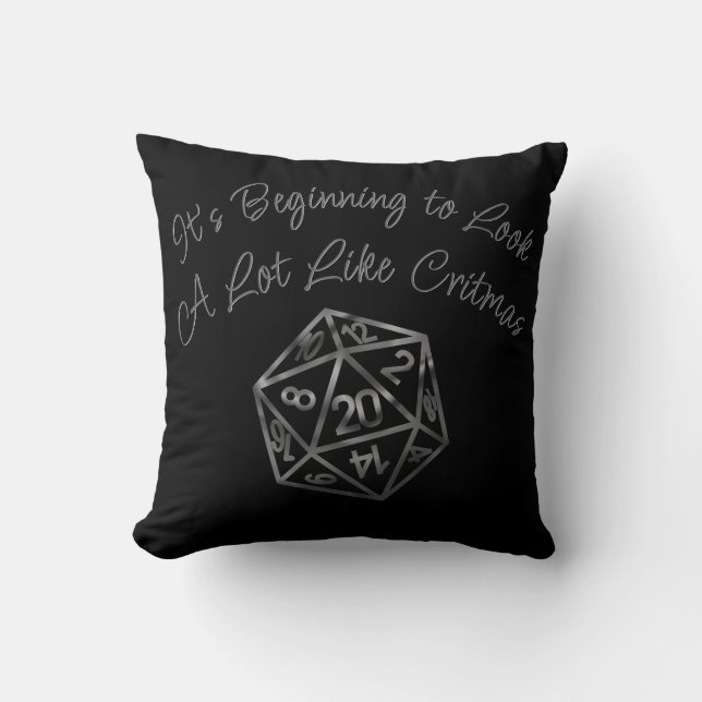Coussin Critère RPG | Joueur de rôle de table Old School D (Recto)