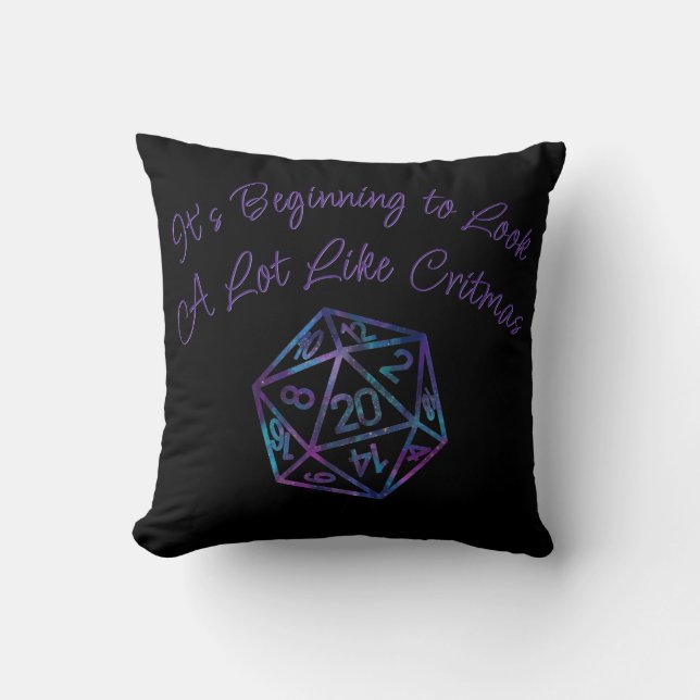 Coussin Critère RPG | Joueur de rôle Nebula Tabletop PnP (Recto)