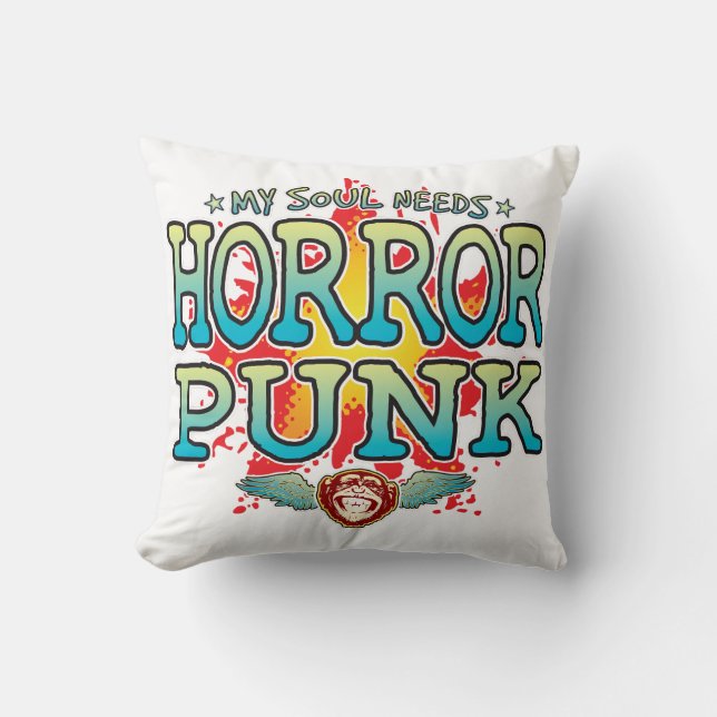 Coussin Crochet d'âme d'horreur Punk (Recto)
