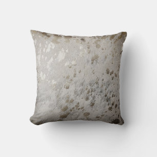 Coussin Crochet d'argent Impression de pousses métalliques