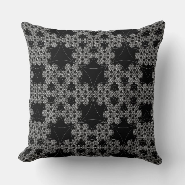 Coussin Crochet de flocon de neige fractal motif (Recto)
