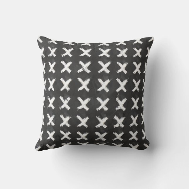Coussin Crochet Grunge moderne marque le motif (Verso)