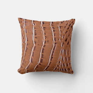 Coussin Crocodile cuir texturé fond abstrait, ani
