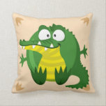 Coussin Crocodile en cercle mignon<br><div class="desc">de ma série cercle</div>