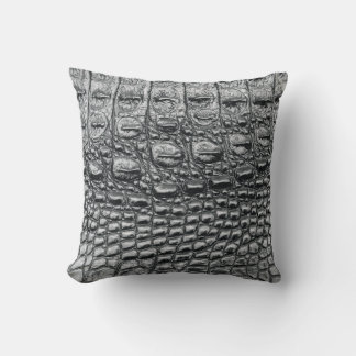 Coussin Crocodile Noir : Météo Noire Mystique