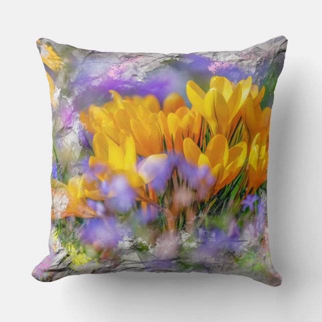 Coussin Crocus jaune (Recto)