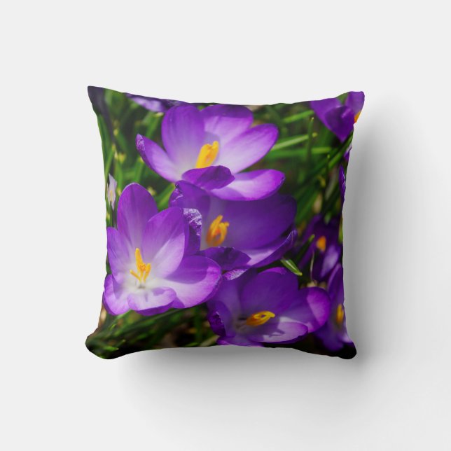 Coussin Crocus lilas (Recto)
