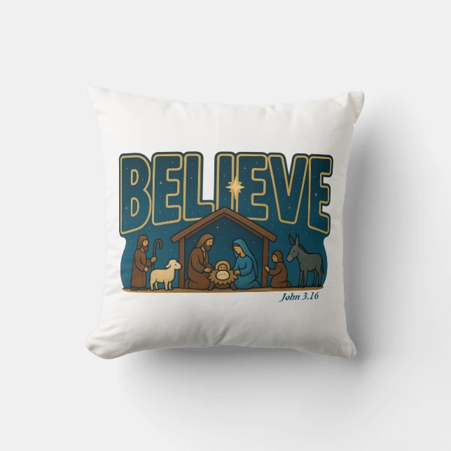Coussin Croire Nativité (Recto)