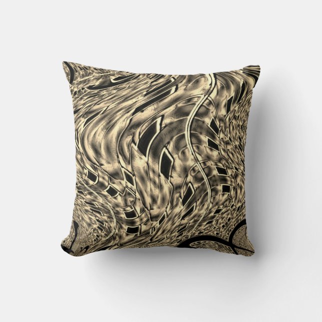 Coussin Croisé avec une forte nuance de beige, miroir (Recto)