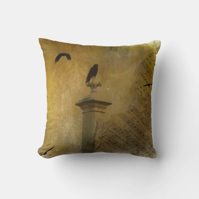 Coussin Croisement de musique vintage (Recto)