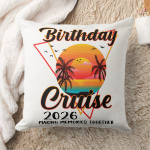 Coussin Croisière d'anniversaire 2026 Créer des souvenirs 