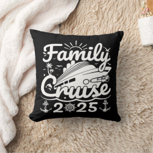 Coussin Croisière en famille 2025 Cool Funny Voyage en fam