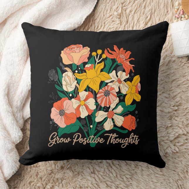Coussin Croissance des pensées positives - Floral Inspirat (Couverture)