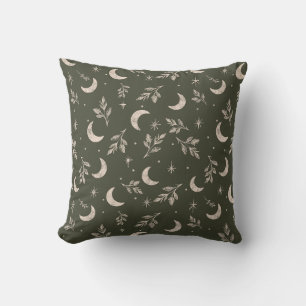 Coussin Croissant Céleste & Feuillage Botanique