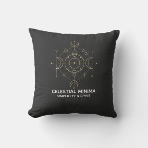 Coussin Croissant de Lune Minimaliste & Ligne Artistique d