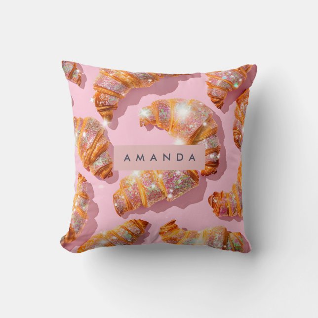 Coussin Croissant de style personnalisé avec éclat (Recto)