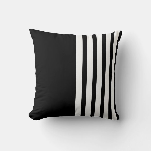 Coussin Croix abstraite asymétrique lignes blanches sur fo (Recto)