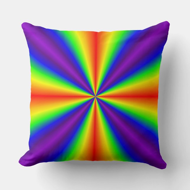 Coussin Croix arc-en-ciel (Recto)