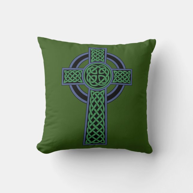 Coussin Croix celtique irlandaise de noeud (Recto)