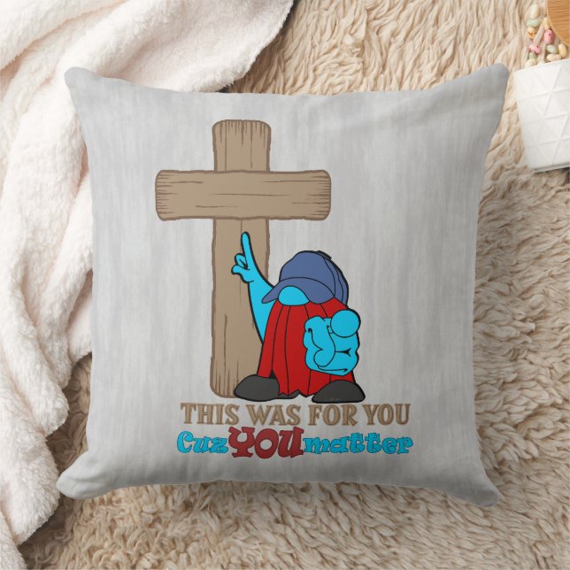 Coussin Croix de Christ Rufus Mots Inspirationnels (Couverture)