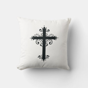Coussin Croix de religion avec un ornement