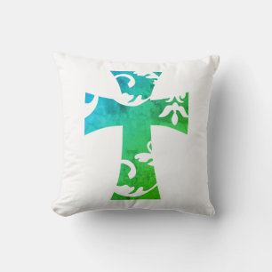 Coussin CROIX de SWIRL coloré